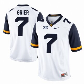 Will Grier West Virginia Mountaineers White Football Game Jersey