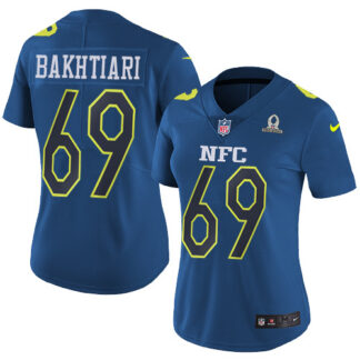 Nike Green Bay Packers #69 David Bakhtiari Navy Women’s Stitched NFL Limited NFC 2017 Pro Bowl Jersey