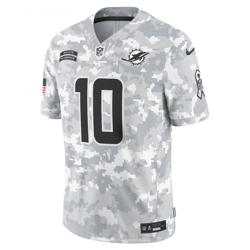 Tyreek Hill Miami Dolphins Nike 2024 Salute to Service Limited Jersey - Arctic Camo - Image 2