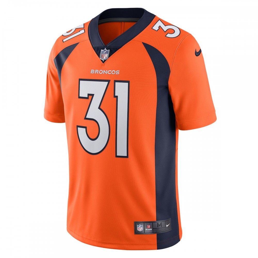 Justin Simmons Denver Broncos Nike Vapor Limited Jersey - Orange - Image 2