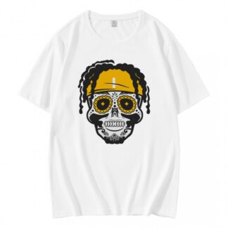 Justin Fields Skull Pittsburgh Steelers T-Shirt