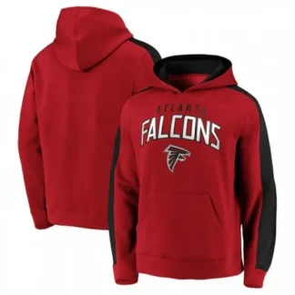 Breathable Men's Atlanta Falcons Red Game Time Arch Pullover Hoodie for game day