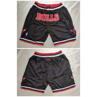 Men's Chicago Bulls Black Shorts (Run Small) 6VUH