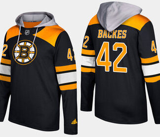 Adidas Boston Bruins 42 David Backes Name And Number Black Hoodie