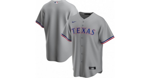 Men's Texas Rangers Nike Gray Home 2020 Jersey - Image 2