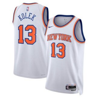 Women's New York Knicks #13 Tyler Kolek Nike White Swingman Association Edition Jersey