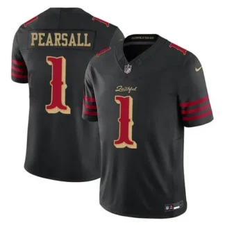 Breathable Youth San Francisco 49ers #1 Ricky Pearsall Black Rivalries Collection F.U.S.E. Vapor Limited Stitched Jersey for game day