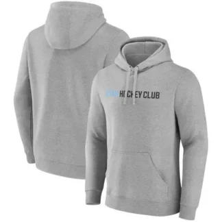 Men's Utah Mammoth Heather Gray Wordmark Logo Fleece Pullover Hoodie