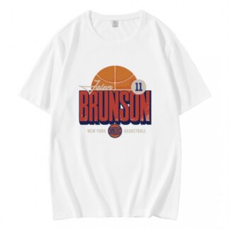 Breathable Jalen Brunson New York Knicks NBA Player T-Shirt for game day