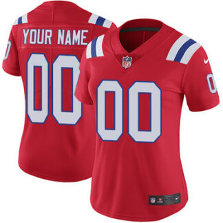 Breathable Women's Nike New England Patriots Alternate Red Customized Vapor Untouchable Limited NFL Jersey for game day