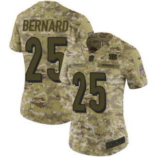Nike Cincinnati Bengals #25 Giovani Bernard Camo Women’s Stitched NFL Limited 2018 Salute to Service Jersey