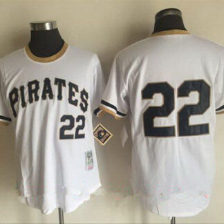 Men's Pittsburgh Pirates #22 Andrew McCutchen White Pullover Cooperstown Collection Stitched MLB Jersey by Mitchell...