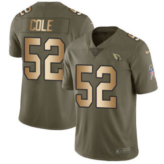 Nike Arizona Cardinals #52 Mason Cole Olive/Gold Men’s Stitched NFL Limited 2017 Salute to Service Jersey
