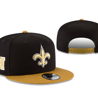 NFL New Orleans Saints Team Logo Black Snapback Adjustable Hat L78
