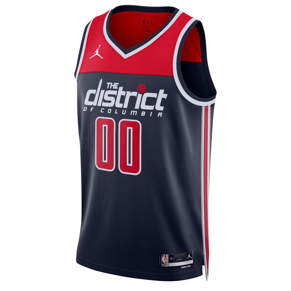 Washington Wizards Jordan Brand Unisex 2022/23 Swingman Custom Jersey - Statement Edition - Navy - Image 2