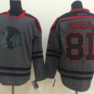 Chicago Blackhawks #81 Marian Hossa Dark Gray Jerseys