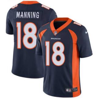 Nike Denver Broncos #18 Peyton Manning Navy Blue Alternate NFL Vapor Untouchable Limited Jersey