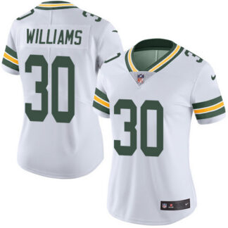 Nike Green Bay Packers #30 Jamaal Williams White Women’s Stitched NFL Vapor Untouchable Limited Jersey