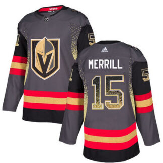 Men's Vegas Golden Knights #15 Jon Merrill Gray Drift Fashion Jersey
