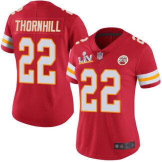 Nike Kansas City Chiefs #22 Juan Thornhill Red Team Color Women’s Super Bowl LV Bound Stitched NFL Vapor Untouchabl...