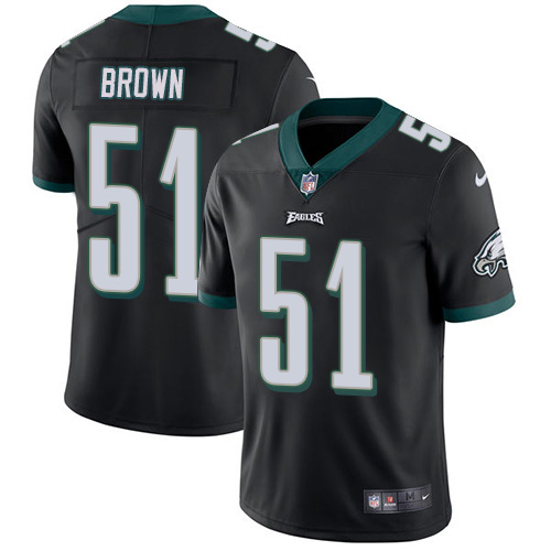 Nike Philadelphia Eagles #51 Zach Brown Black Alternate Men’s Stitched NFL Vapor Untouchable Limited Jersey