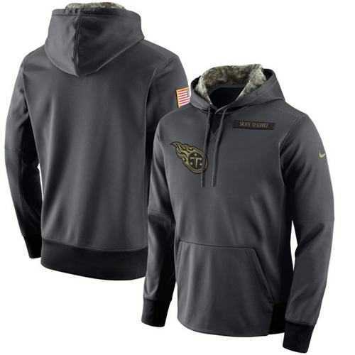 Glued Nike Tennessee Titans Men's Anthracite Salute to Service Pullover Hoodie