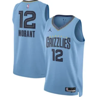 Women's Memphis Grizzlies #12 Ja Morant Light Blue Swingman Statement Edition Jersey