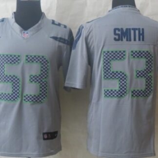 Nike Seattle Seahawks #53 Malcolm Smith Gray Limited Jersey