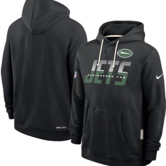 Men's New York Jets Black Sideline Standard Issue Top Prospect Dri-FIT Hoodie