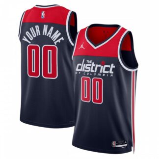 Breathable Washington Wizards Jordan Brand Unisex 2022/23 Swingman Custom Jersey - Statement Edition - Navy for game day