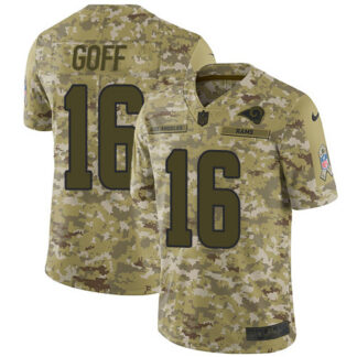 Nike Los Angeles Rams #16 Jared Goff Camo Men’s Stitched NFL Limited 2018 Salute To Service Jersey