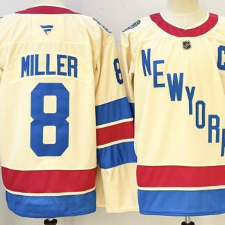 Men's New York Rangers #8 JT Miller Beige 2025-26 Winter Classic With C Patch Stitched Hockey