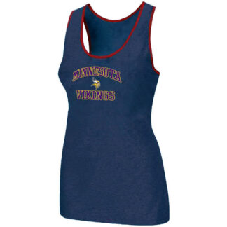 Nike Minnesota Vikings Heart x26 Soul Tri-Blend Racerback stretch Tank Top Blue