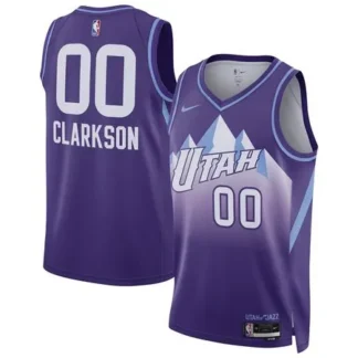 Breathable Unisex Utah Jazz Jordan Clarkson Purple 2024/25 Swingman Player Jersey - City Edition for game day