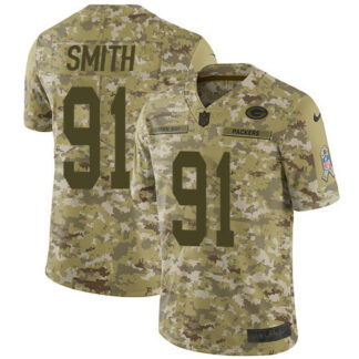 Nike Green Bay Packers #91 Preston Smith Camo Men’s Stitched NFL Limited 2018 Salute To Service Jersey