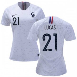 Breathable Women’s France #21 Lucas Away Soccer Country Jersey for game day