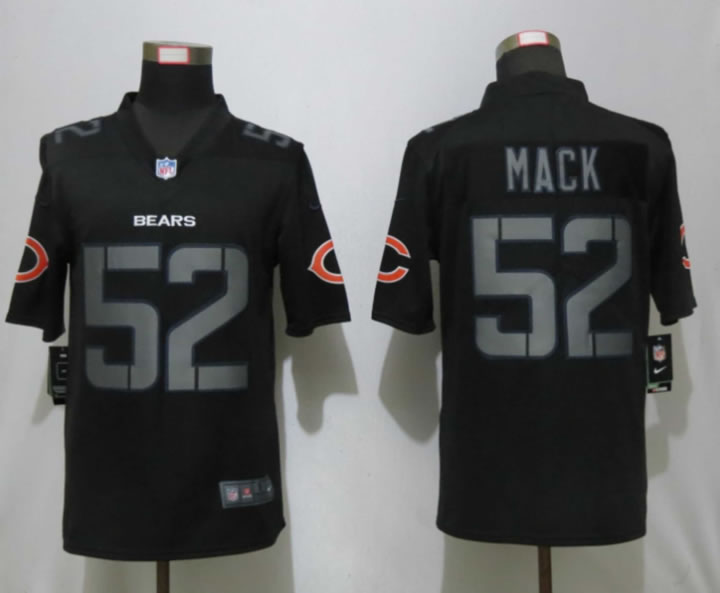 Nike Bears 52 Khalil Mack Black Vapor Impact Limited Jersey