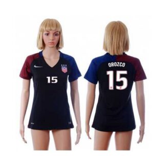 Women’s USA #15 Orozco Away Soccer Country Jersey