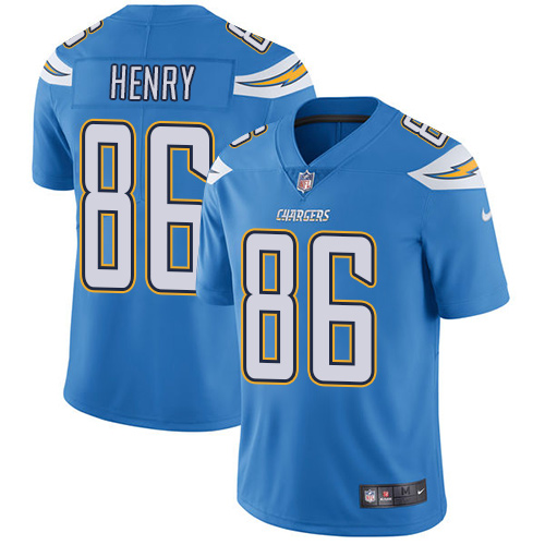 Nike Los Angeles Chargers #86 Hunter Henry Electric Blue Alternate Men’s Stitched NFL Vapor Untouchable Limited Jersey