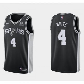 Men's San Antonio Spurs #4 Derrick White Icon Edition Black Icon Edition Stitched Jersey