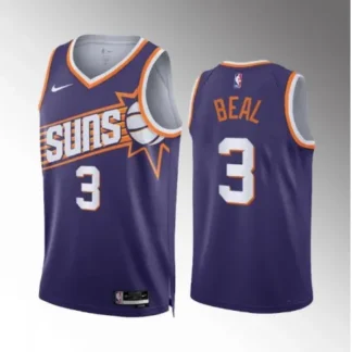 Men's Phoenix Suns #3 Bradley Beal Purple Icon Edition Stitched Basketball Jersey SYHJ