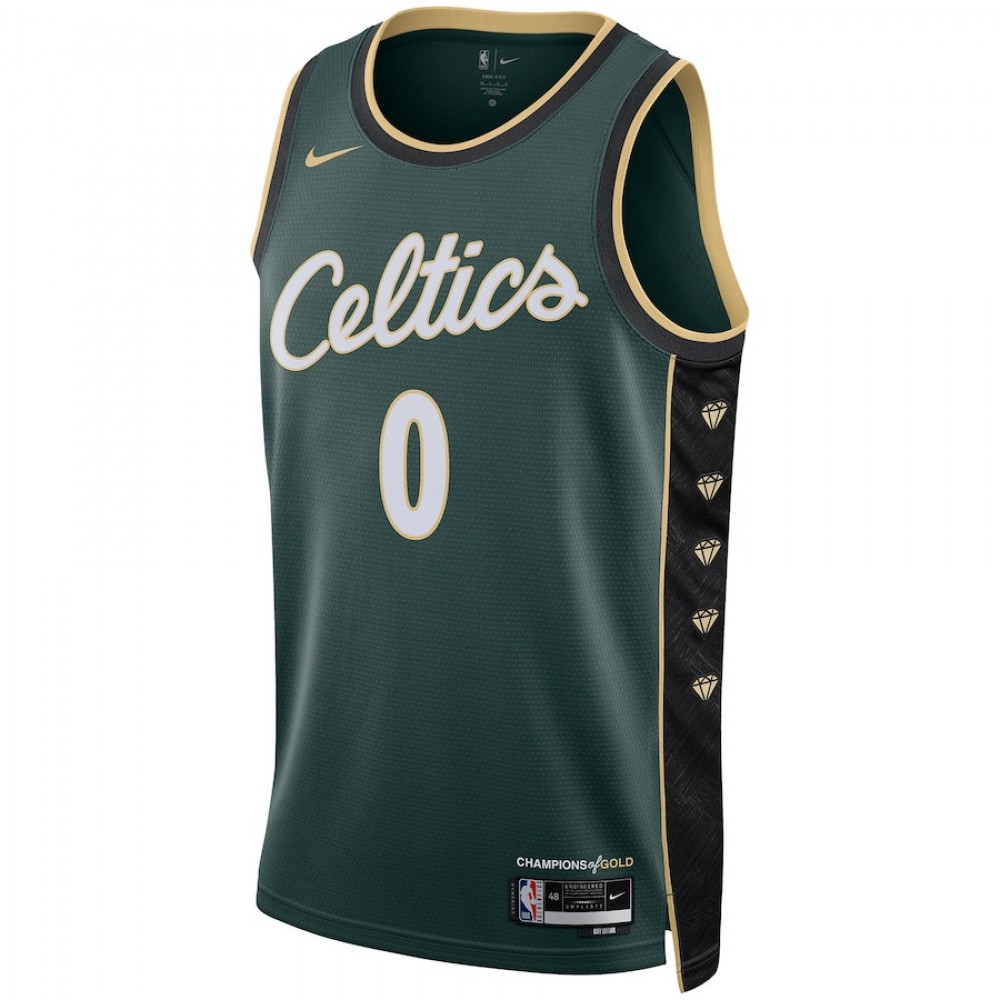 Jayson Tatum Boston Celtics Unisex Nike 2022/23 Swingman Jersey - City Edition - Kelly Green - Image 2