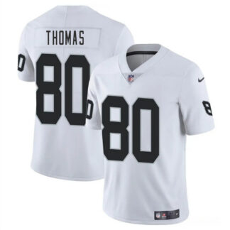 Breathable Men's Las Vegas Raiders #80 Ian Thomas White 2025 Vapor Football Stitched Jersey for game day