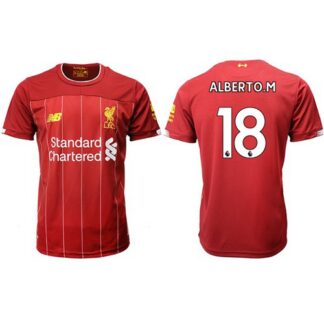 Liverpool #18 Alberto.M Red Home Soccer Club Jersey