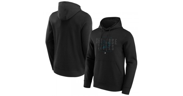 San Jose Sharks Fanatics Branded Exoskeleton Hoodie - Black - Image 2