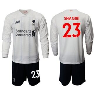 Breathable Liverpool #23 Shaqiri Away Long Sleeves Soccer Club Jersey for game day