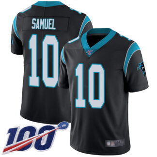 Nike Carolina Panthers #10 Curtis Samuel Black Team Color Men’s Stitched NFL 100th Season Vapor Limited Jersey