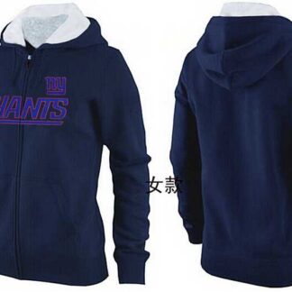Womens New York Giants Team Logo 2015 Full Zip Hoodie-16