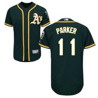 Oakland Athletics #11 Jarrod Parker Green Flexbase Stitched Jersey DingZhi