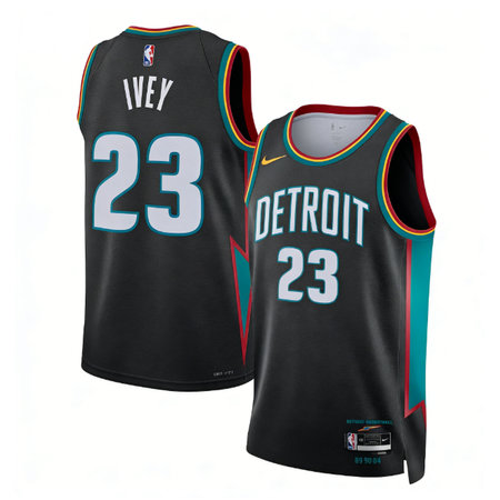 Youth Detroit Pistons #23 Jaden Ivey Charcoal 2025/26 Swingman City Edition Jersey